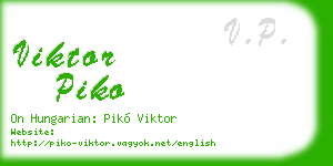 viktor piko business card